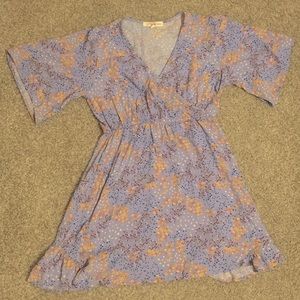 Rewind Mini purple and floral dress, Junior Medium